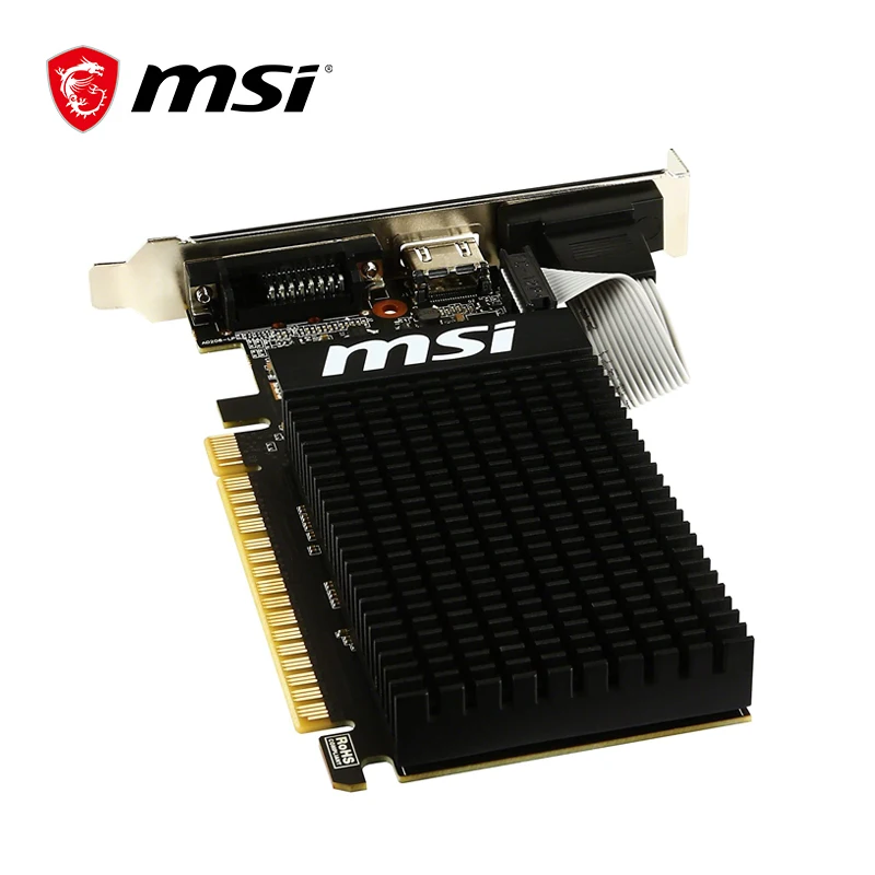 MSI GAMING GeForce GT 710 1 ГБ GDRR3 64-разрядная HDCP поддержка DirectX 12 OpenGL 4 5 радиатор