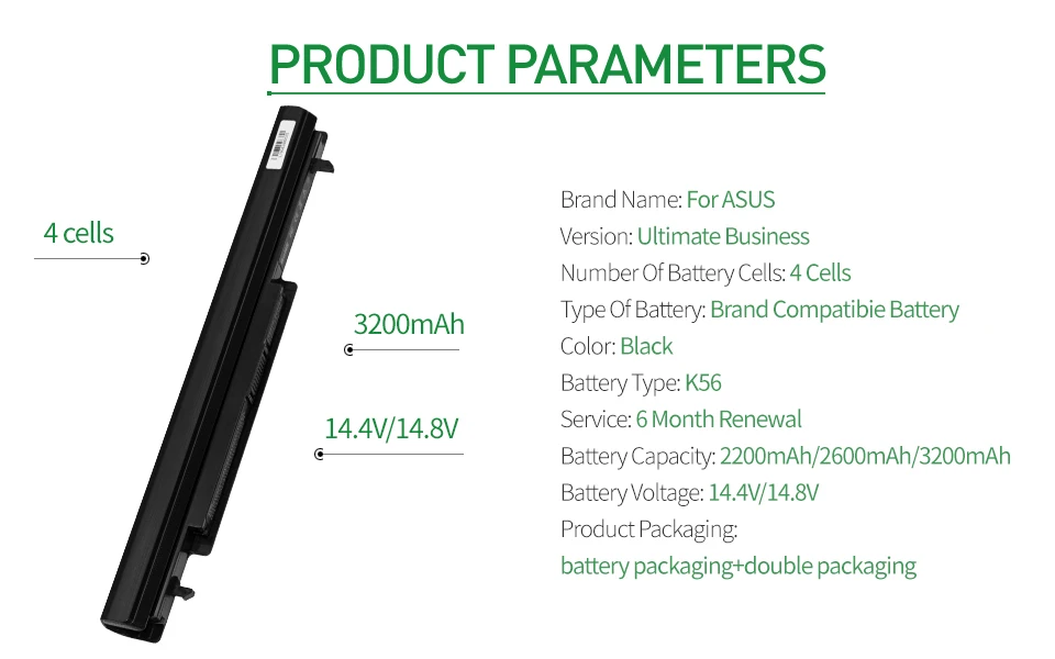 Apexway 4 Аккумулятор ноутбука для ASUS a31-k56 a32-k56 a41-k56 a42-k56 K56C K56CA K56CB K56CM K56V A56C A56CM A56V серии