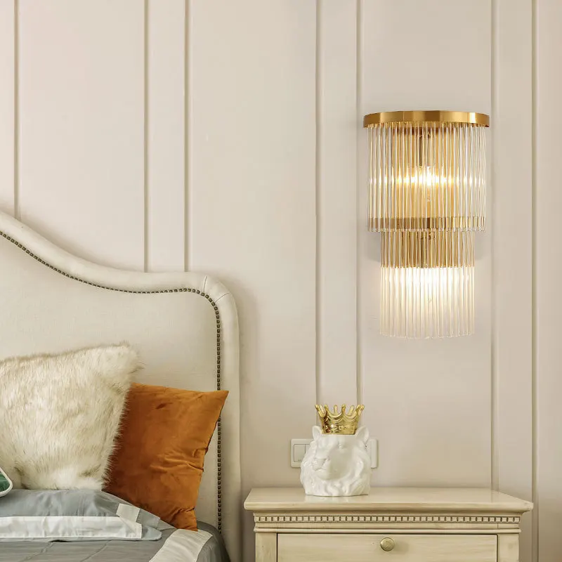 Постмодерн Хрустальный настенный светильник золотистый s AC110V 220V модный