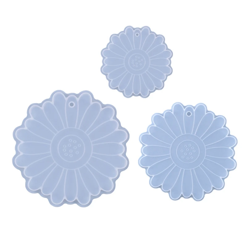 

Sunflower Coaster Epoxy Resin Mold Serving Plate Tray DIY Crafts Silicone Mould