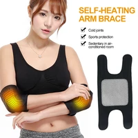 1pair tourmaline self heating magnetic therapy elbow brace sports protection belt spontaneous heating massager arm warmers