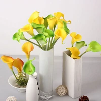hot sale calla 5 10 30 heads lily artificial bridal wedding bouquet head latex real touch artificial flower wedding decoration