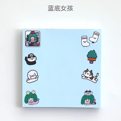 80 Sheets Kawaii Cloud Smile Face Series Memo Pad Paper Sticky Notes Cute Notepad Korean Stationery School Supply Kids Gift - Цвет: C