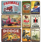 Farmall грузовик оловянный плакат значок винтажные фермерские грузовики металлические знаки художественная Настенная Наклейка жестяная пластина знак Ретро фермерский магазин металлический налет