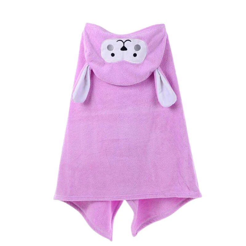 

Children'S Hooded Bathrobe Cloak Coral Fleece Cartoon Thick Bathing Cloak Soft And Skin-Friendly Bath Towels Bathroom Supplies