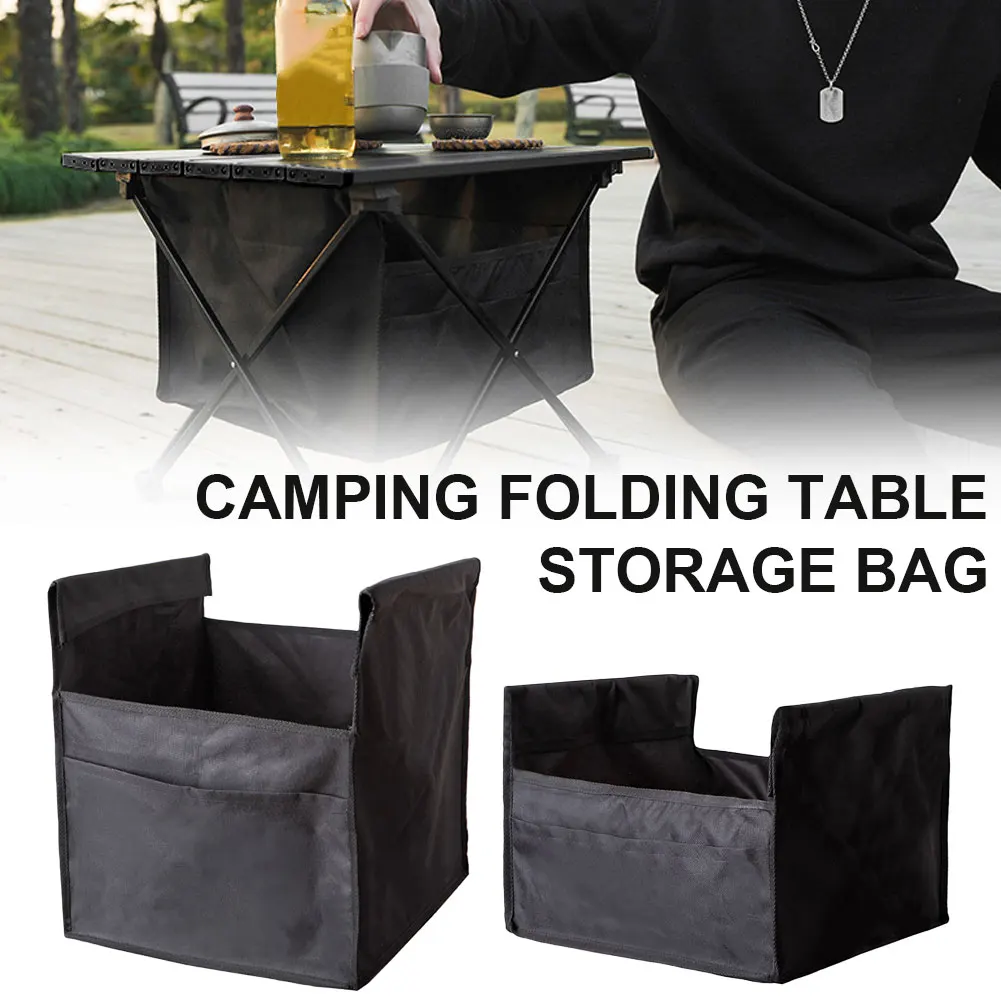 

Outdoor Folding Table Oxford Storage Basket Picnic Table Storage Hanging Bag Invisible Pocket Barbecue Table Pocket Pouch 2 Size