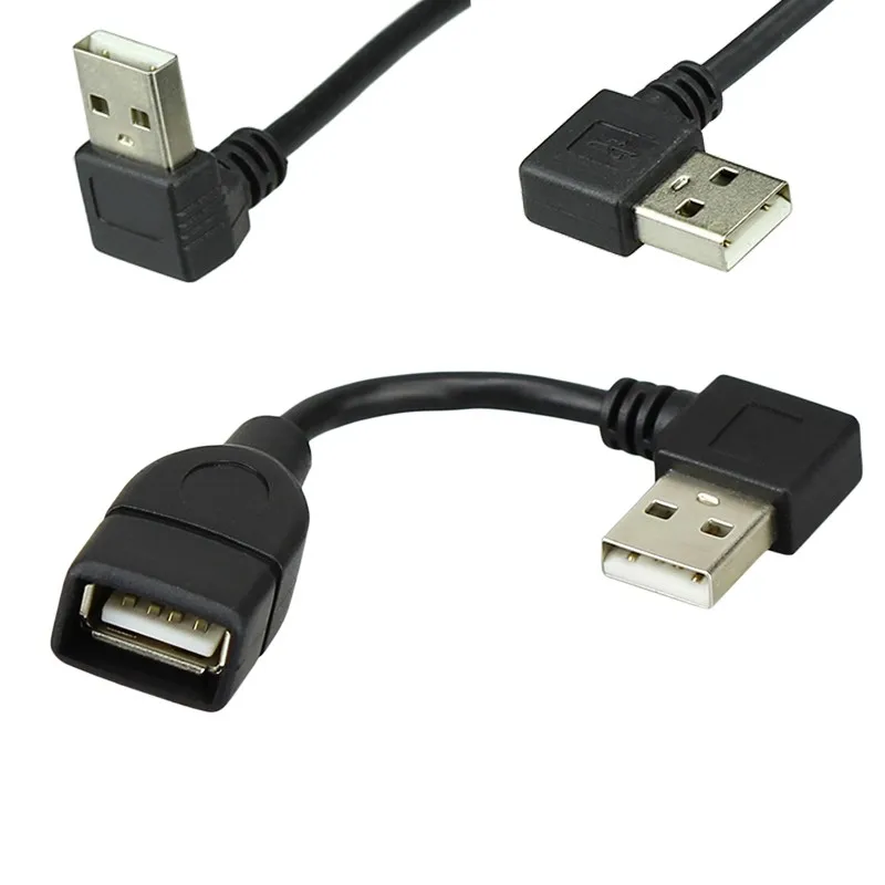 Прямой угол USB 2 0 Тип A штекер гнездо 90 градусов кабель удлинитель 1 м 4