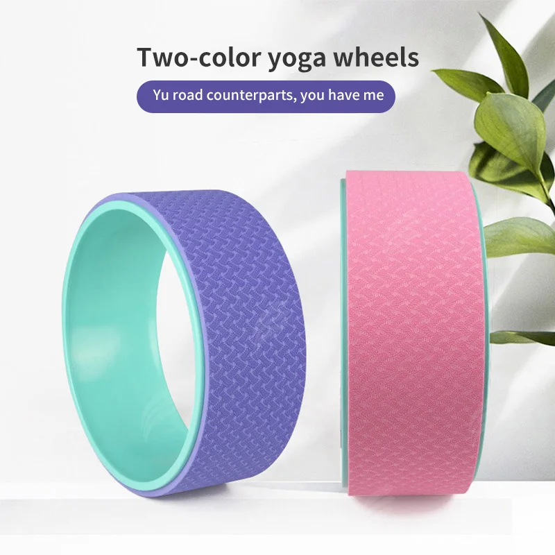 Йога Пилатес кольцо ролик для фитнеса колеса назад тренировочный инструмент