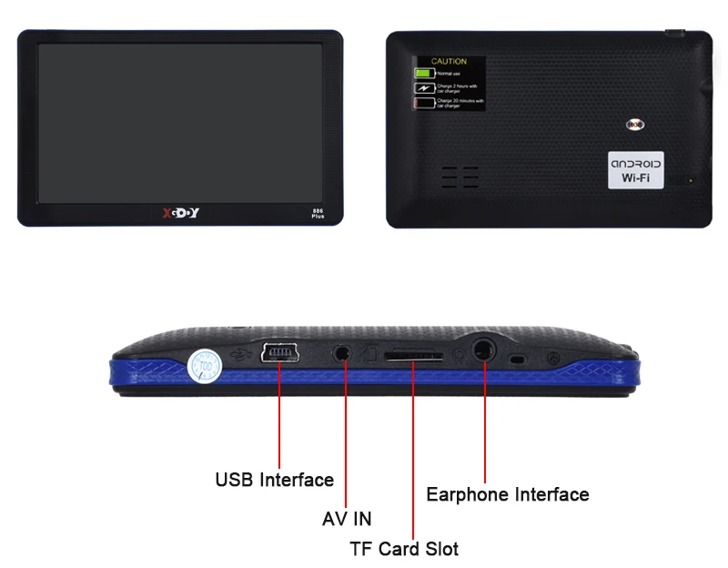 Xgody 7 ''886 плюс Android Автомобильный Gps навигатор 512 М+ 16 Гб грузовик Gps навигатор Wifi сенсорный экран Sat Nav карта Испания Европейский