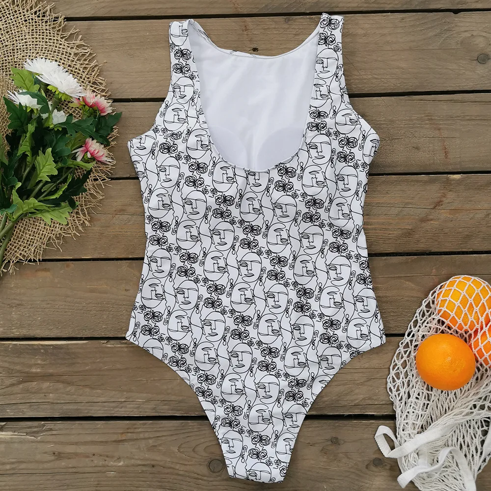 Женский купальный костюм с вырезами на животе пикантный слитный высоким вырезом