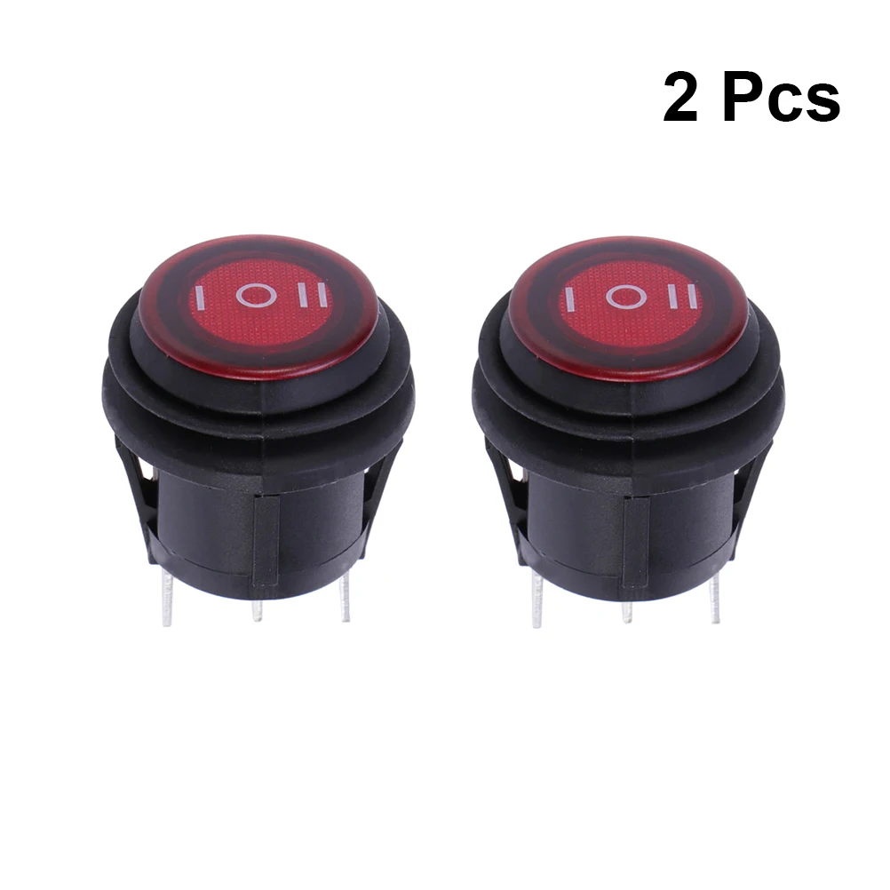 2 шт. AC 6A/250V 3 Pin Круглый тумблер на включение/выключение Водонепроницаемый SPDT
