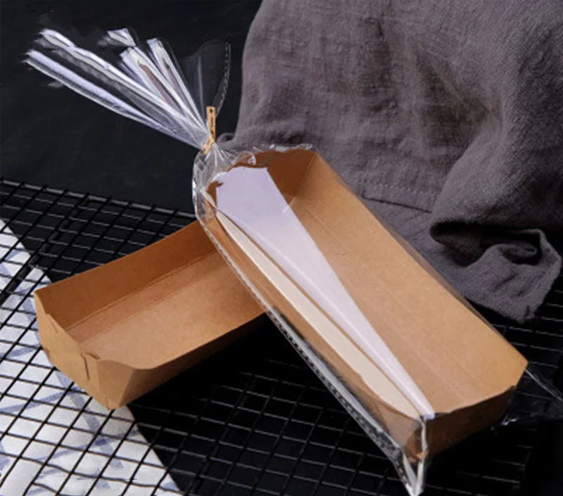 100 набор хлебных крафт бумажных держателей коробка для выпечки зеленых бобов