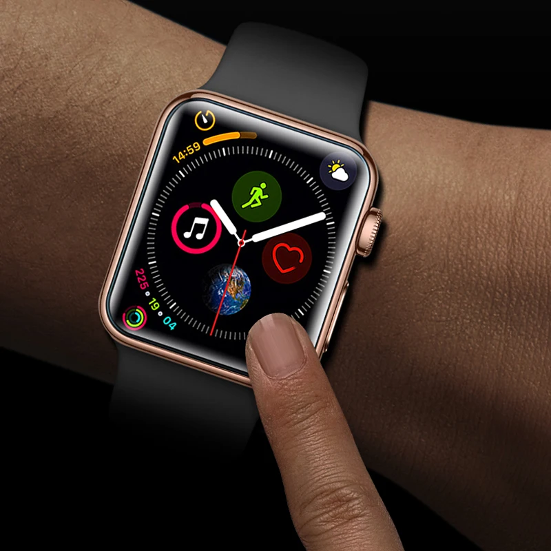 Водонепроницаемая защитная пленка на весь экран для Apple watch 6/5/SE/4/3/2 9H 3D закаленное
