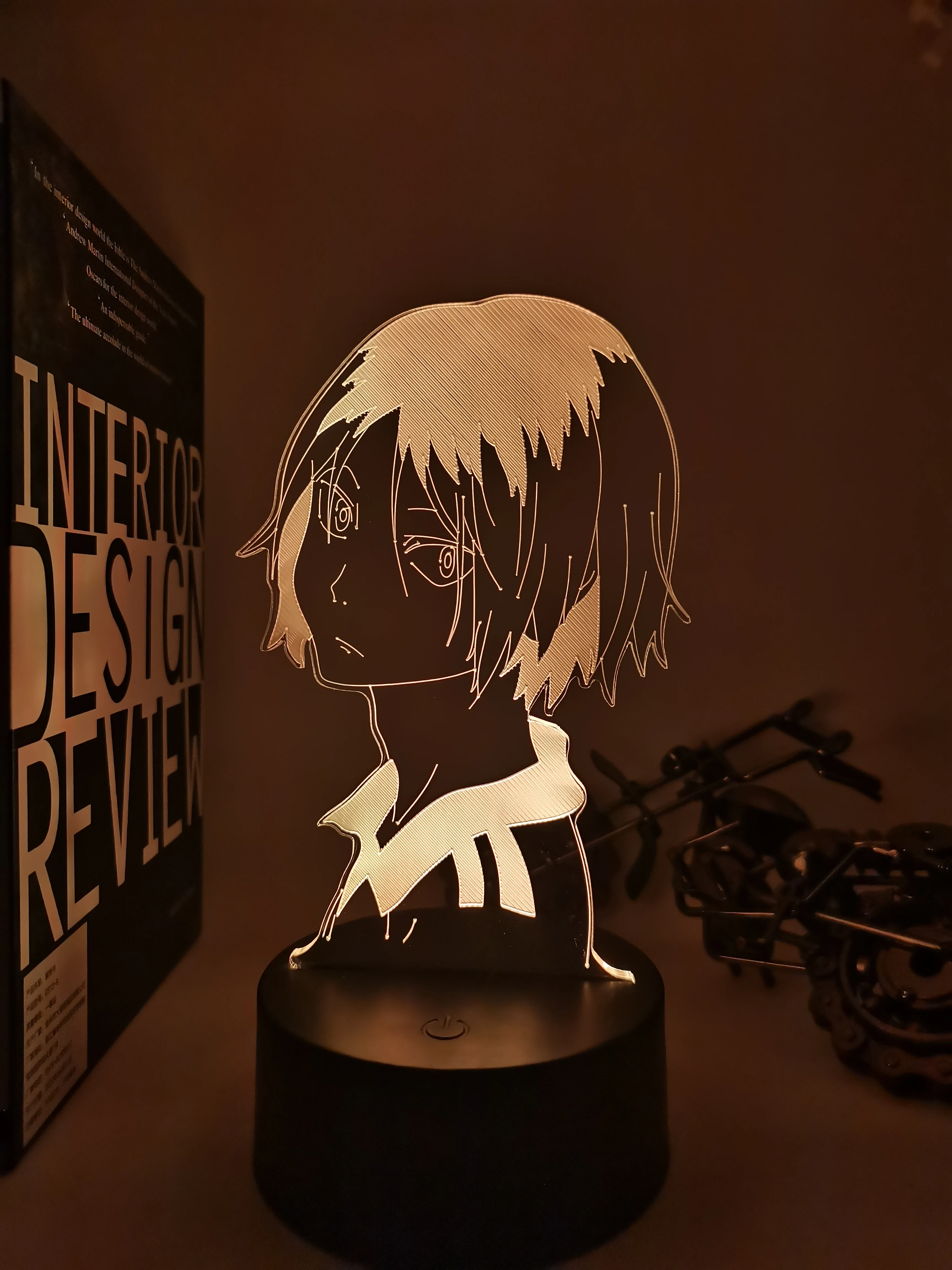 Kenma para Decoração de Quarto Noturna para Crianças Presente de Aniversário Haikyu!! Lâmpada Kozume Luz 3d Led 7 Haikyu!! Lâmpada 3d led kozume kenma para