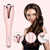 automatic curling iron hair curler dual voltage rotating barrel curling wand fast heating anti scald auto shut off spin iron