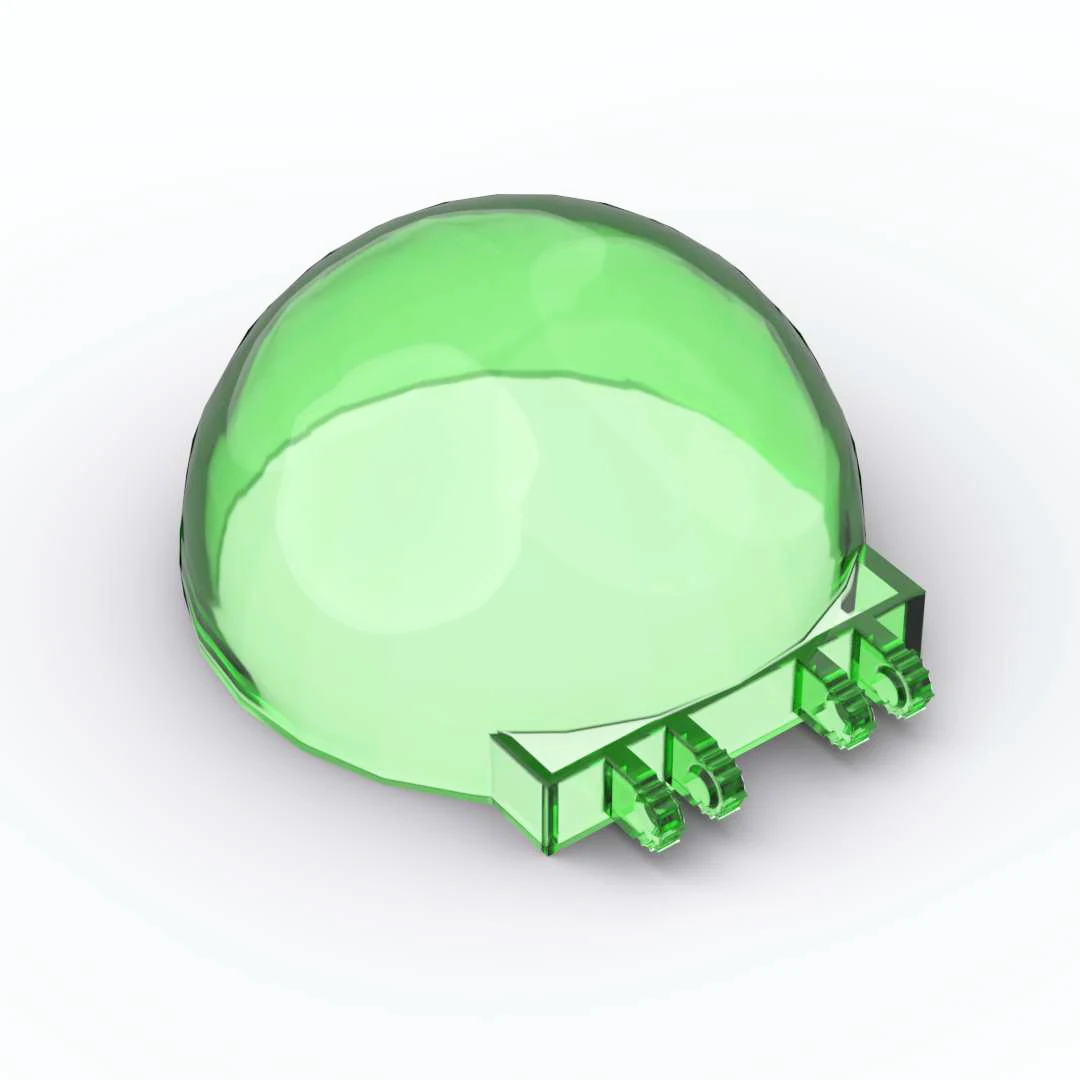 

3pcs Transparent Colors Windscreen 6 x 6 x 3 Canopy Half Sphere with Dual 2 Fingers Building Blocks Assembles Particles diy Toy
