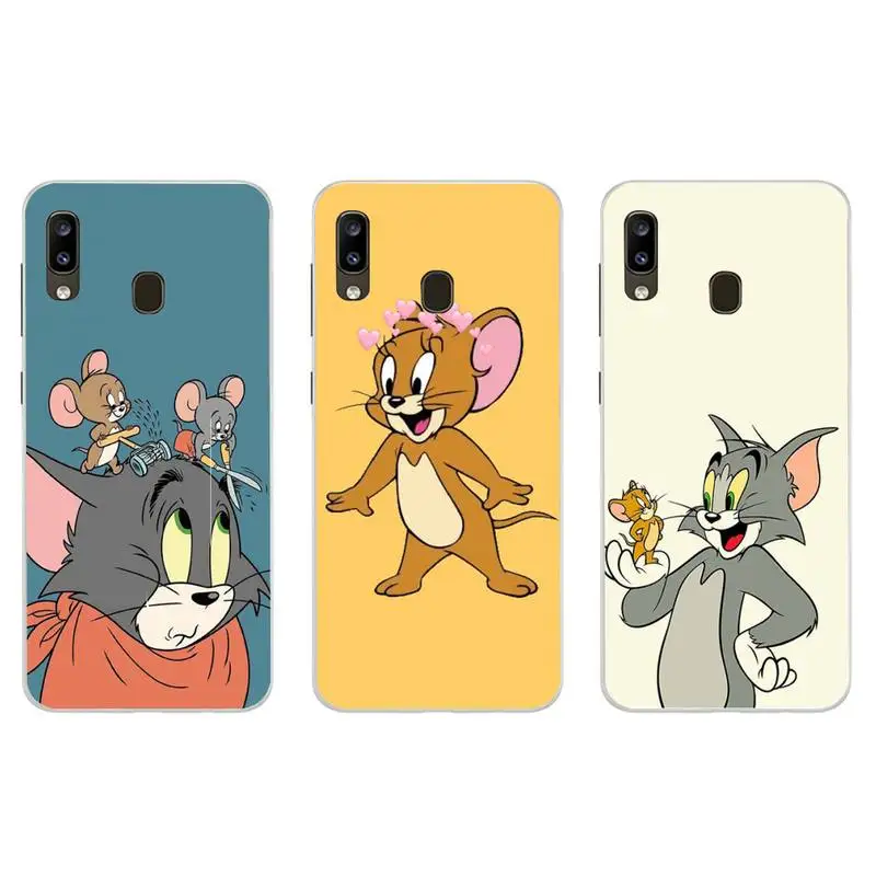 

Cat TOM Mouse JERRYS Phone Case For PC-Samsung S5 S6 S7 S8 S9 S10 S20 S21 Edge Plus E Fe Lite Cover