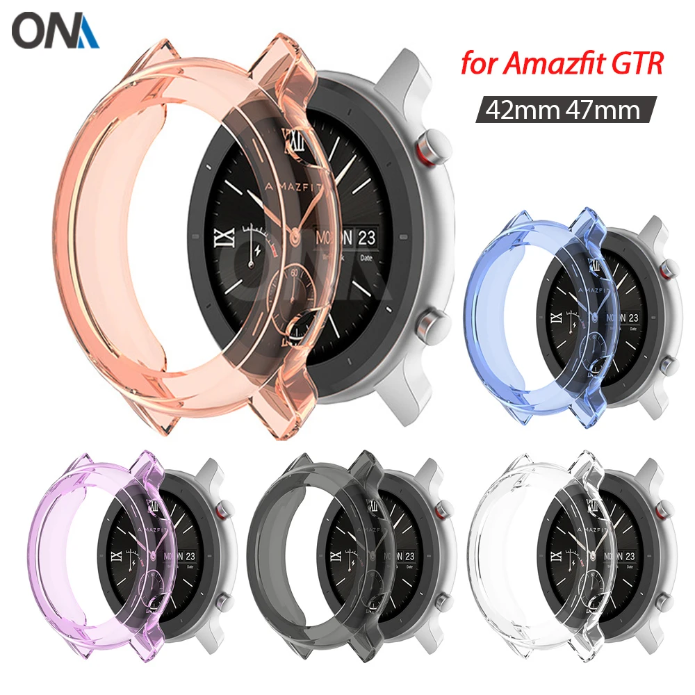 Защитный чехол для Xiaomi Huami Amazfit GTR 42 мм 47 высококачественный из ТПУ тонкий бампер
