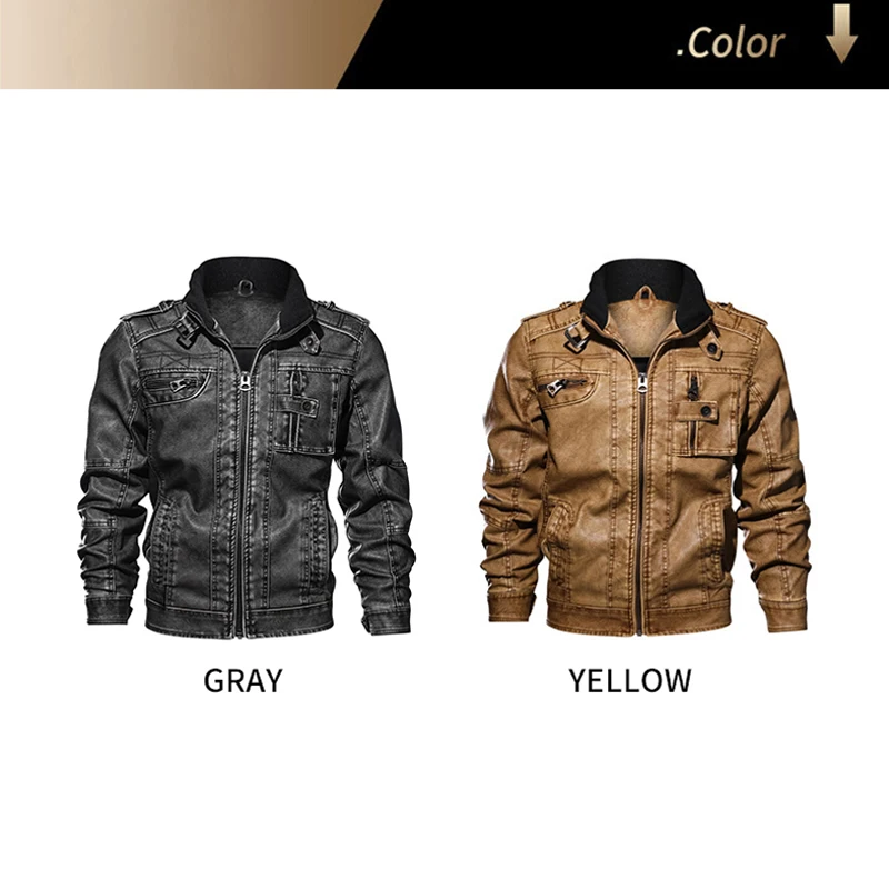 

2021 Spring Mens Leather Jackets High Quality Classic Motorcycle Jacket Male Plus Faux Leather jacket Men Dropshipping