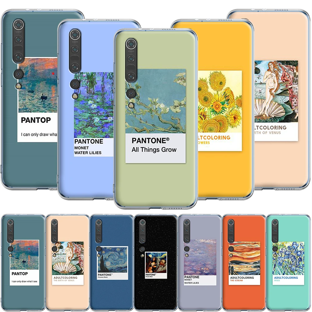 Эстетичный силиконовый чехол Ван Гога Пантон для Xiaomi MI Note 10 A3 A2 A1 9T 9 8 6 Max 3 SE Pro Lite