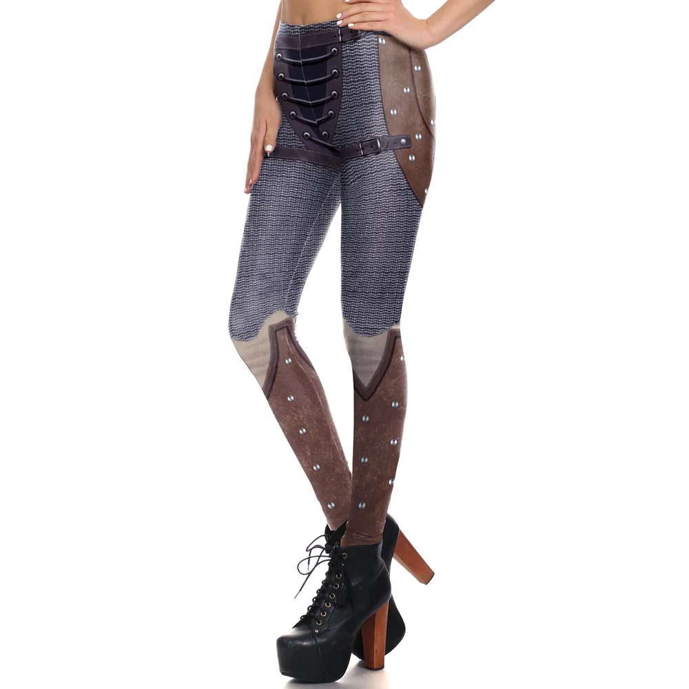 

3d Printed Gothic Slim High Waist Leggings for Women Girl Push Up Legins Fitness Pants Elastic Vintage Goth Clothes Clothing