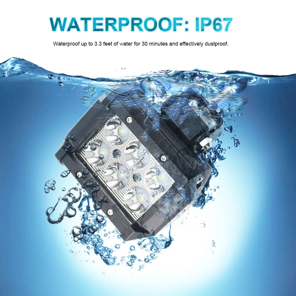 2 шт. мотоцикл LED головной светильник 18W IP67 Водонепроницаемый рабочий