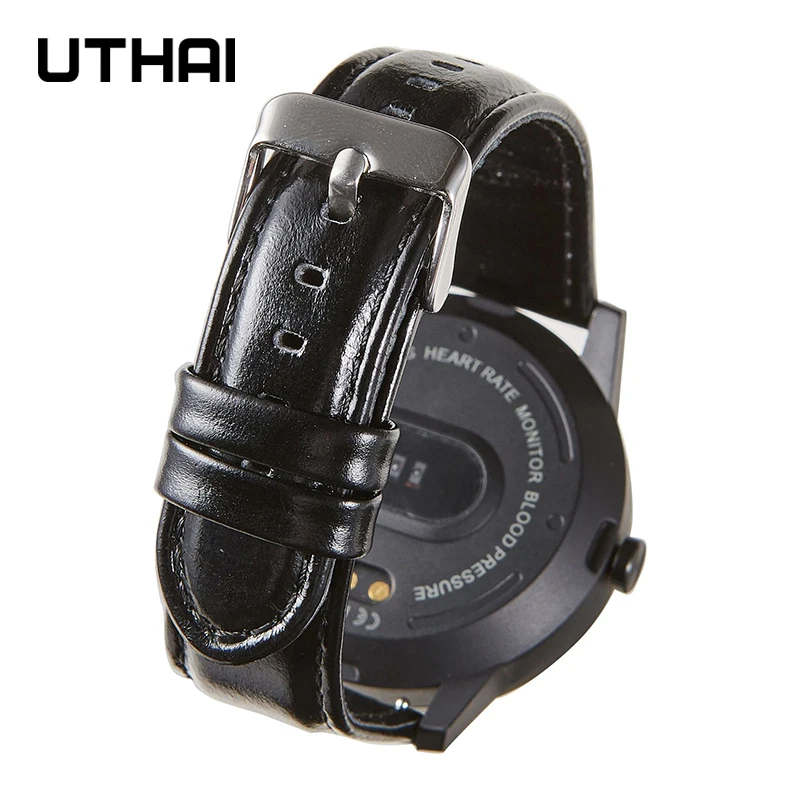 UTHAI P37 Ремешки для наручных часов кожаный ремешок 18-24 мм подходит Samsung gearS2S3