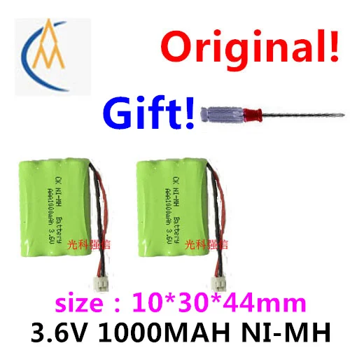 

2 шт., аккумуляторная батарея 3,6 В AAA 1000 мАч Ni-MH