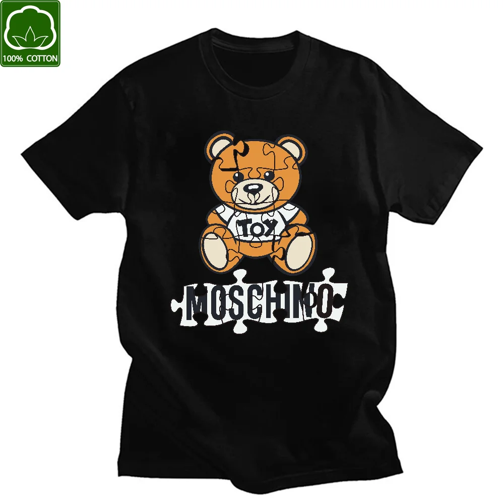 

Luxury cartoon teddy bear Unisex 2021 T shirt Tee Cotton Short sleeve t-shirt Femme 90s Vintage Harajuku Summer Print