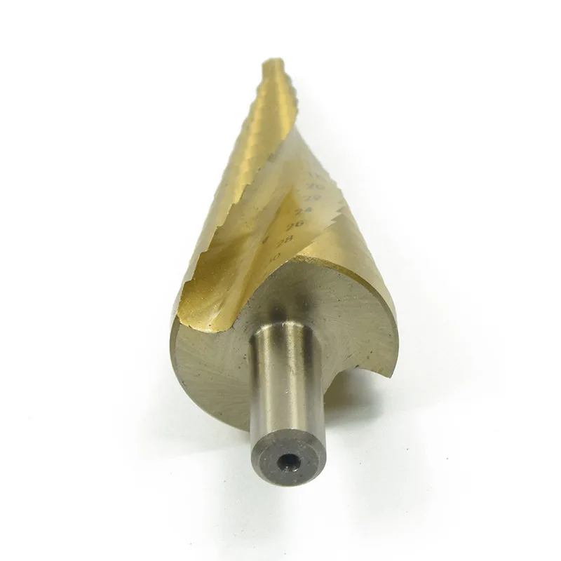 

4-32triangle Handle Spiral Groove Step Drill Pagoda Drill Multi-function Drill Triangle Handle Step Drill