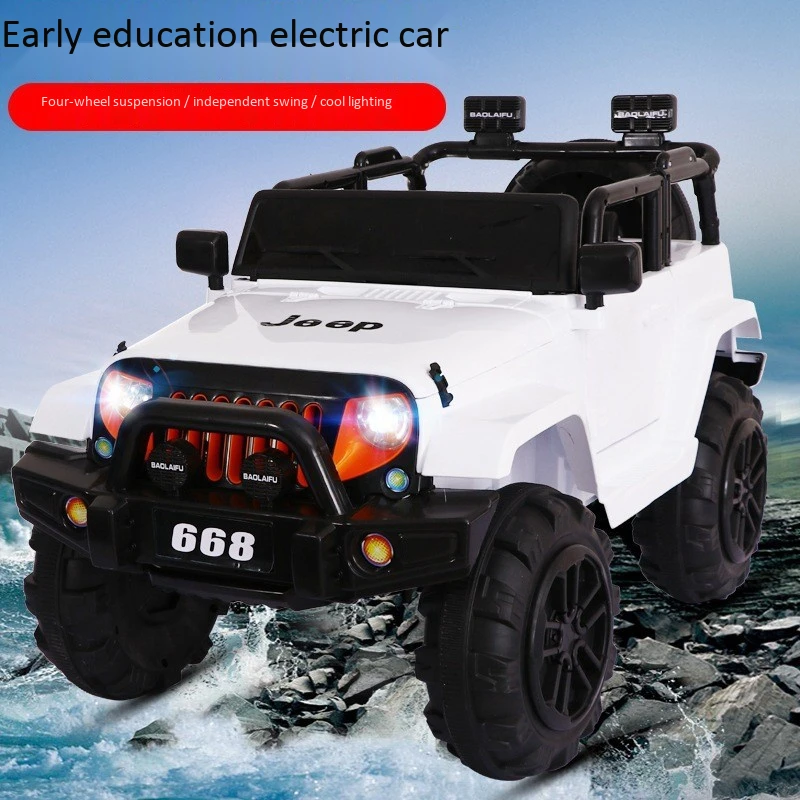 

Children's Electric Car Four Wheel Electric Vehicle Cross Country Children's Dual Drive Toy Car Can Sit In Baby's Battery Car