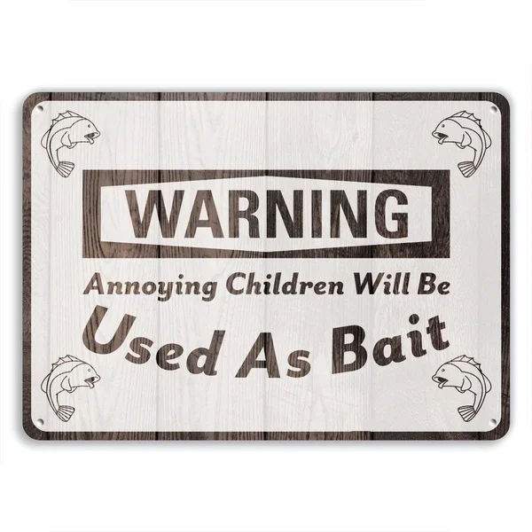

Used As Bait Retro tin sign nostalgic ornament metal poster garage art deco bar cafe shop