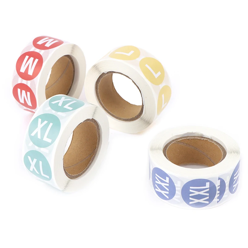 500 шт./рулон красочные 2 5 см Размеры этикетка метки наклейки для одежды платье