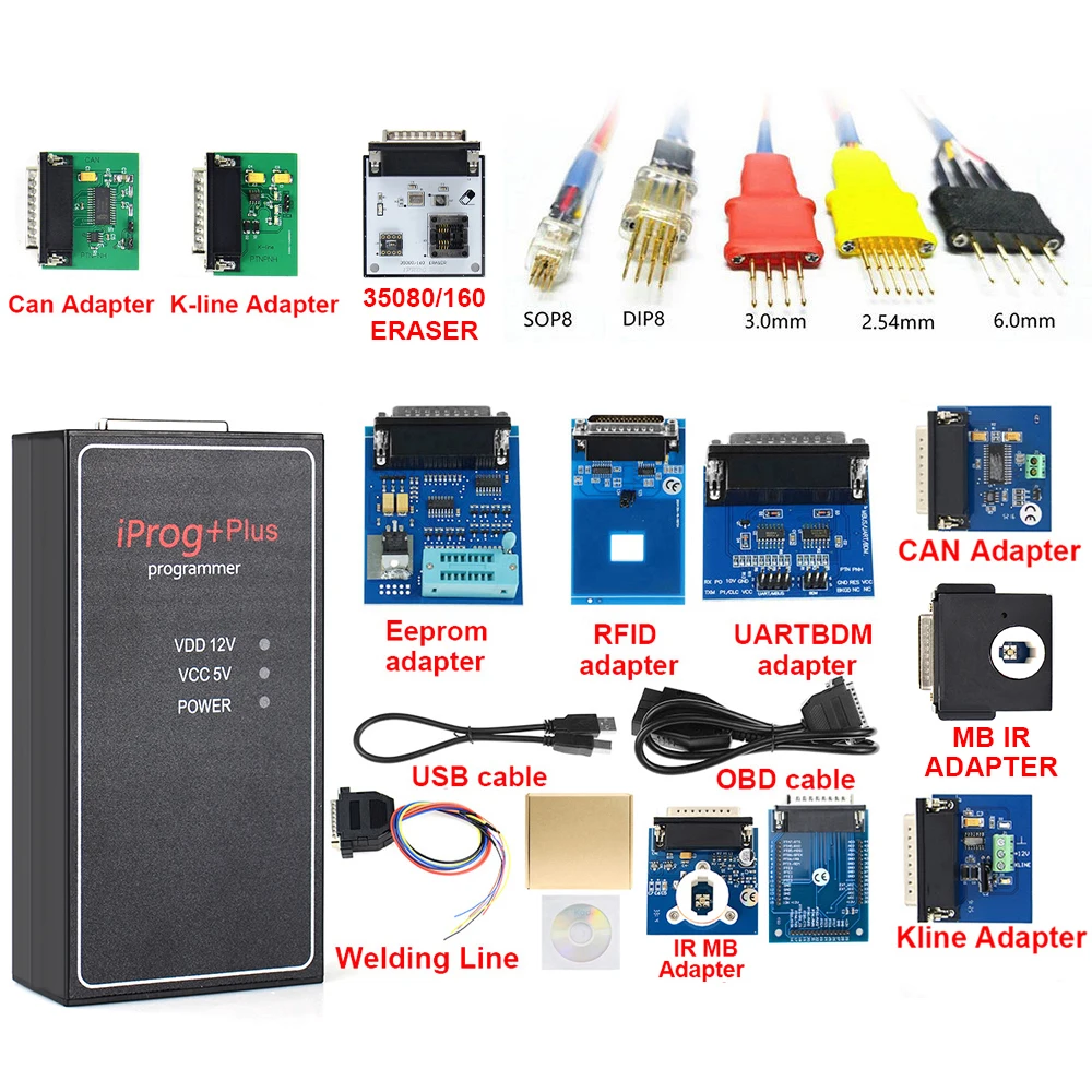 V85 Iprog + Plus Полные Адаптеры 777 3 в 1 поддержка IMMO коррекция сброс замены Carprog IPROG Pro |