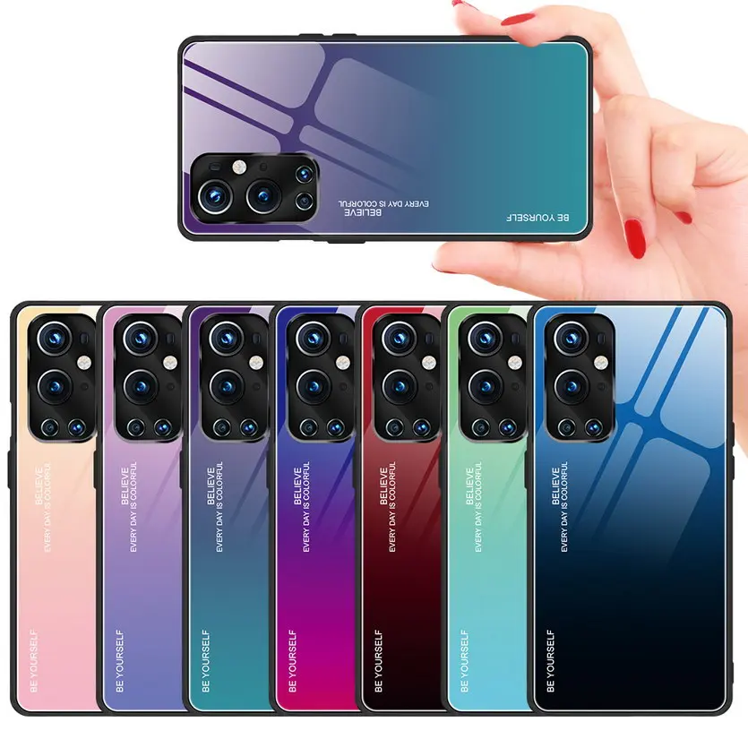 

Gradient Glass Case for OnePlus 9 Pro Oneplus Nord N10 Tempered Glossy Back Cover For OnePlus 8 Pro oneplus 7T 1+ 7 9