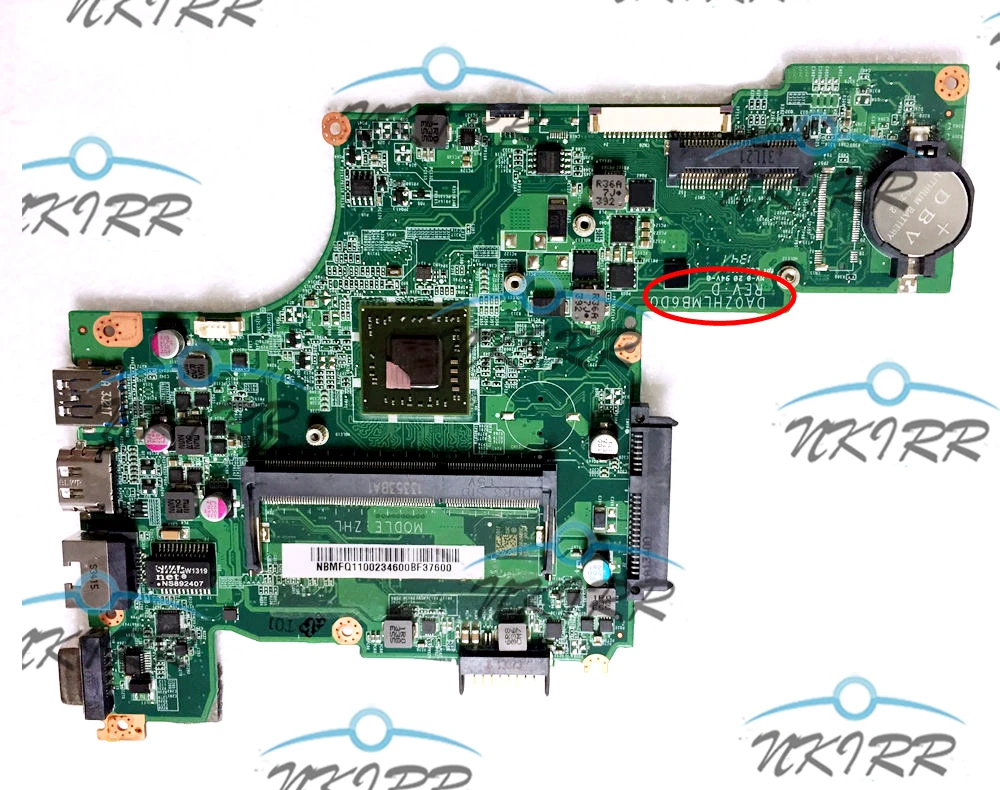 

DA0ZHLMB6D0 ZHL MBMFQ11002 MB.MFQ11.002 E1-2100 motherboard for ACER Aspire V5-123 V5-121