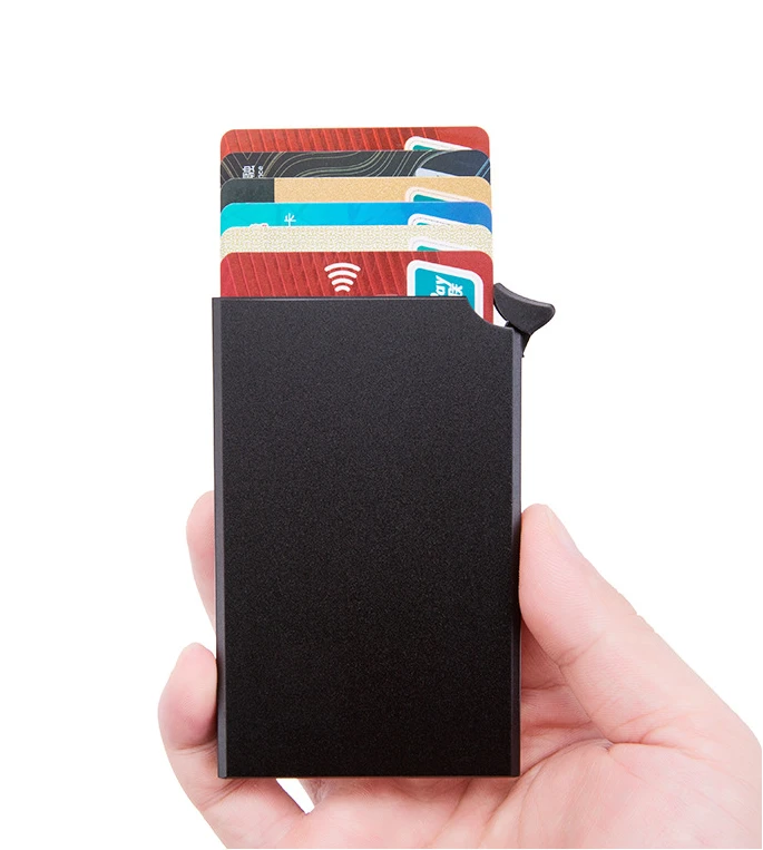 Защита от кражи RFID смарт-чехол-бумажник тонкий ID держатель для карт унисекс