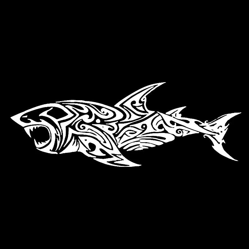 

Personalized Stickers Fish Tribal Tattoo Shark Decor Art Vinyl Waterproof Sunscreen Decal,16CM*10CM