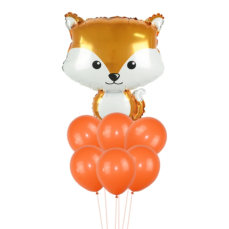 5/7pcs Animal Balloon Set Safari Forest Zoo Theme Party Decoration Foil Latex Ballons Jungle Party Supplies Kids Birthday Favors