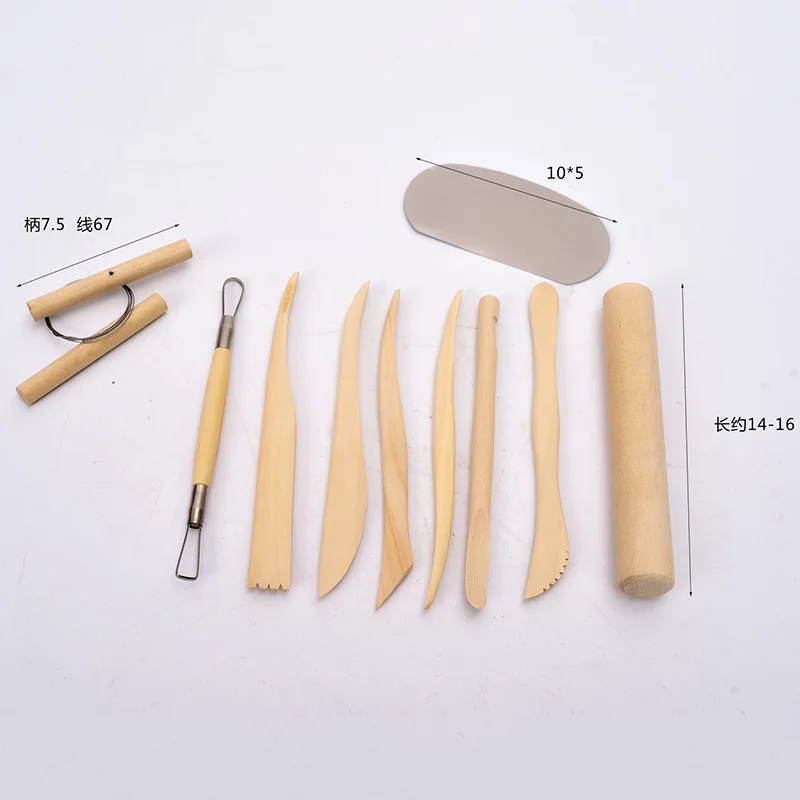 10Pcs/pack Pottery Clay Tool Set Ceramics Molding Tools Sculpture tTools Children | Дом и сад