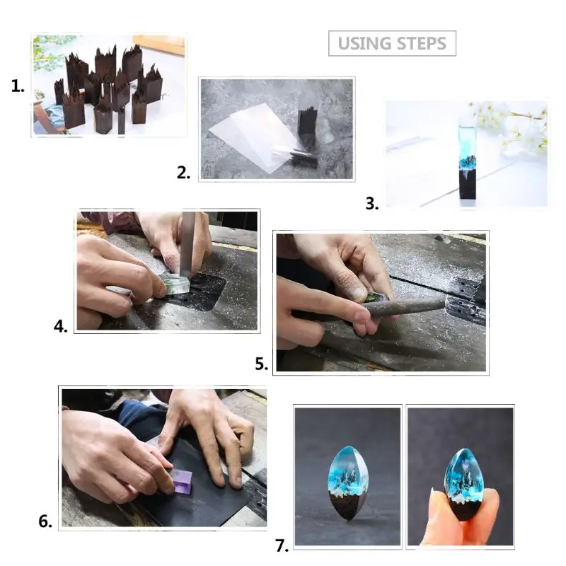 

DIY Material Epoxy Resin Crafts Sheet Transparent Plastic Jewelry Making Tools Accessories Pendant Bracelet Necklace Print Smoot