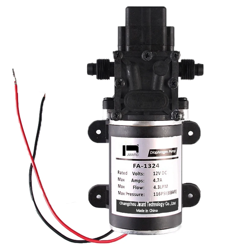 DC 12V 60W 116psi микро электрический мембранный Водяной насос 5л/мин 0.8Mpa высокого