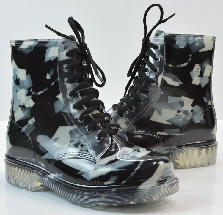 Женские ботинки для девочек зимние Прозрачные карамельных цветов