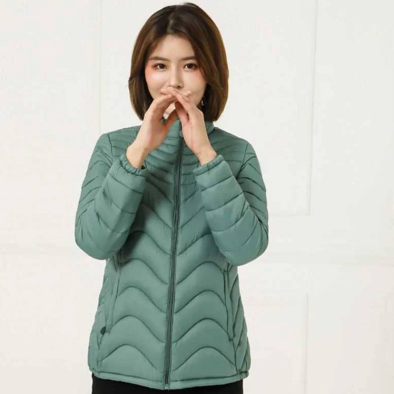 

Women's autumn and winter coat short women's coat warm coat women's solid color thick cotton coat 2xl-6xl