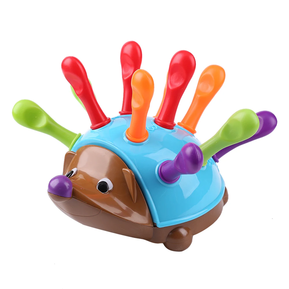 

Montessori Inserted Hedgehog Toy Fun Plastic Inserted Hedgehog Game Early Education Toy For Focus Training Baby Educational Toy
