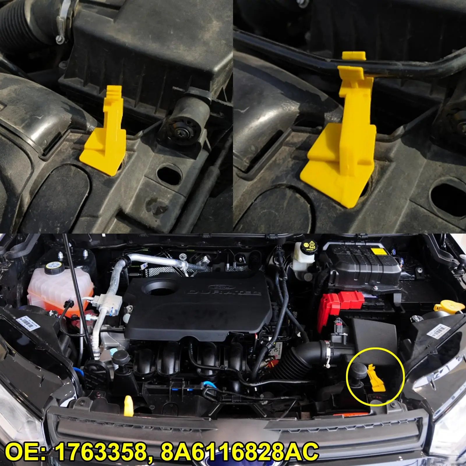 Для Ford Fiesta B-Max Ecosport Transit Tourneo курьерская капота стержень зажим опора держатель