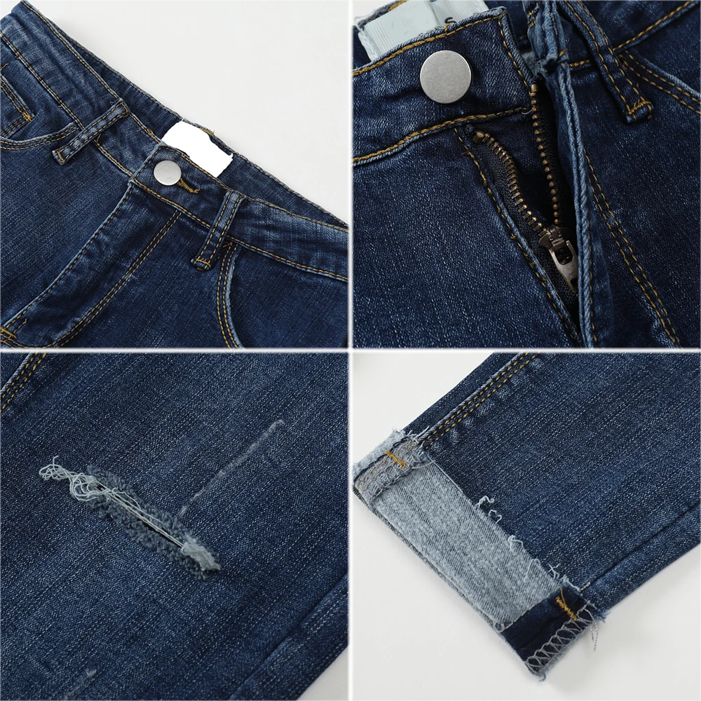 

Women's Jeans 2021 Spring Streetwear High Waist Trouser Vintage Baggy Washed Versatile Female Skinny Pencil Pants
