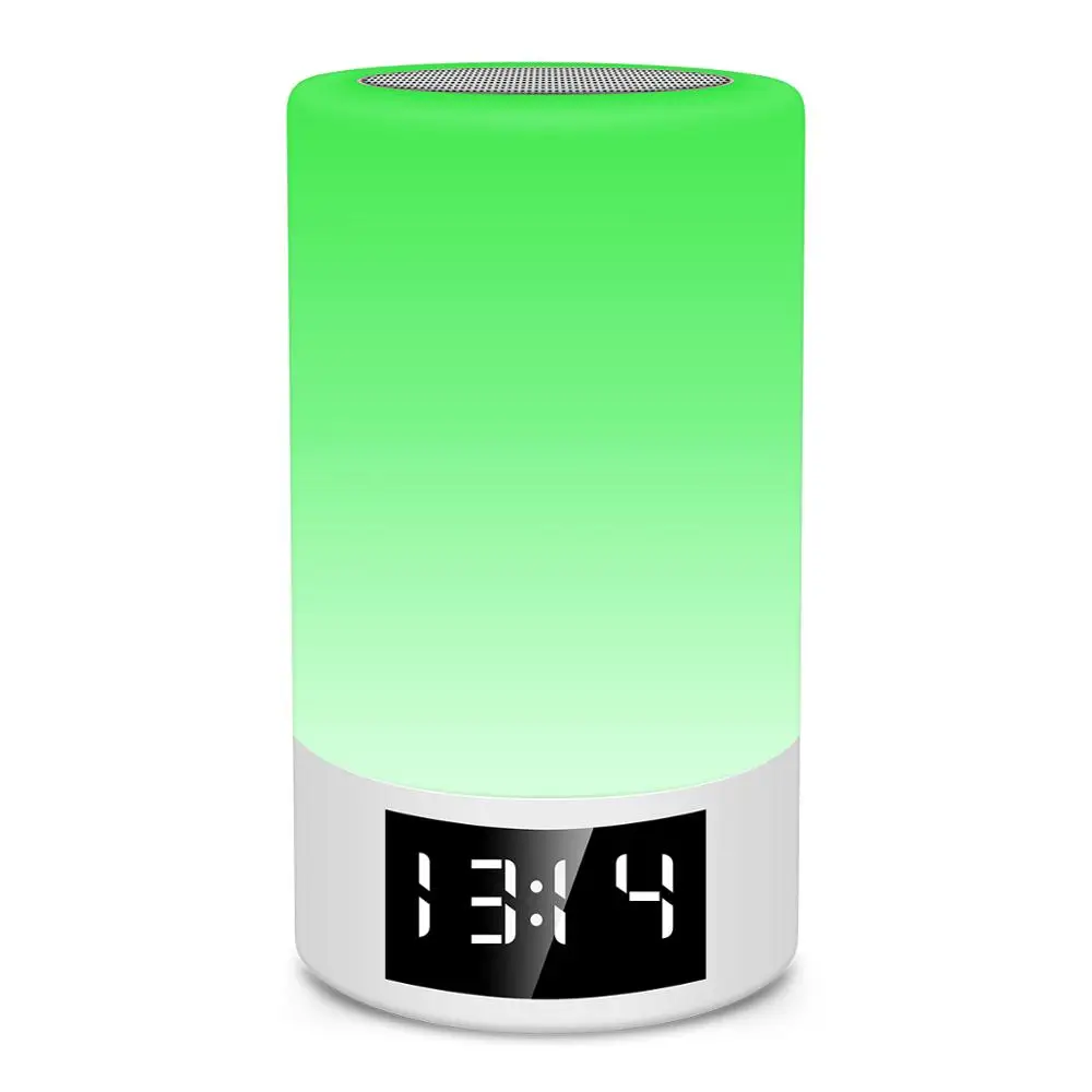 

Night Alarm Clock Bluetooth Speakers Portable Touch Control AUX Loudpeakers Speakerbar Wireless Speakers For Smart Device