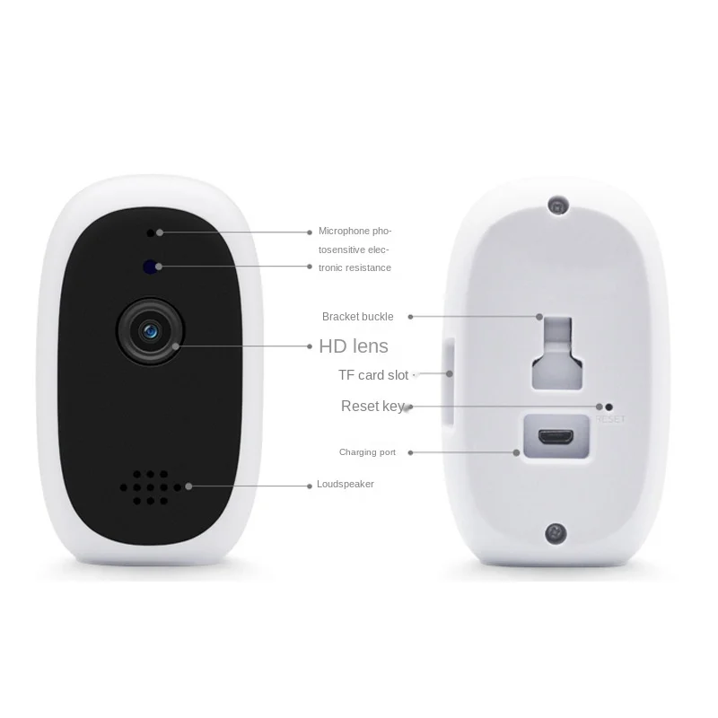

ELRVIKECS 2021 Wireless Remote Camera HD WiFi Camera Portable Home Intelligent Monitoring Camera