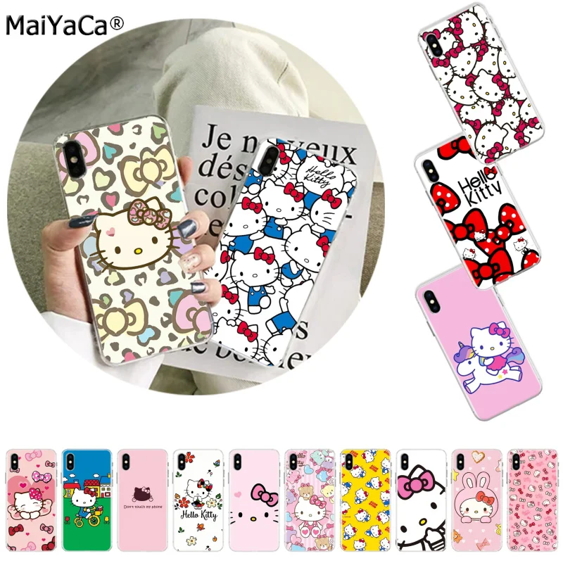 MaiYaCa Горячая модная hello kitty на продажу аксессуары для телефонов Чехол для iphone 11 pro 8 7 66S Plus X 5S SE XR XS MAX